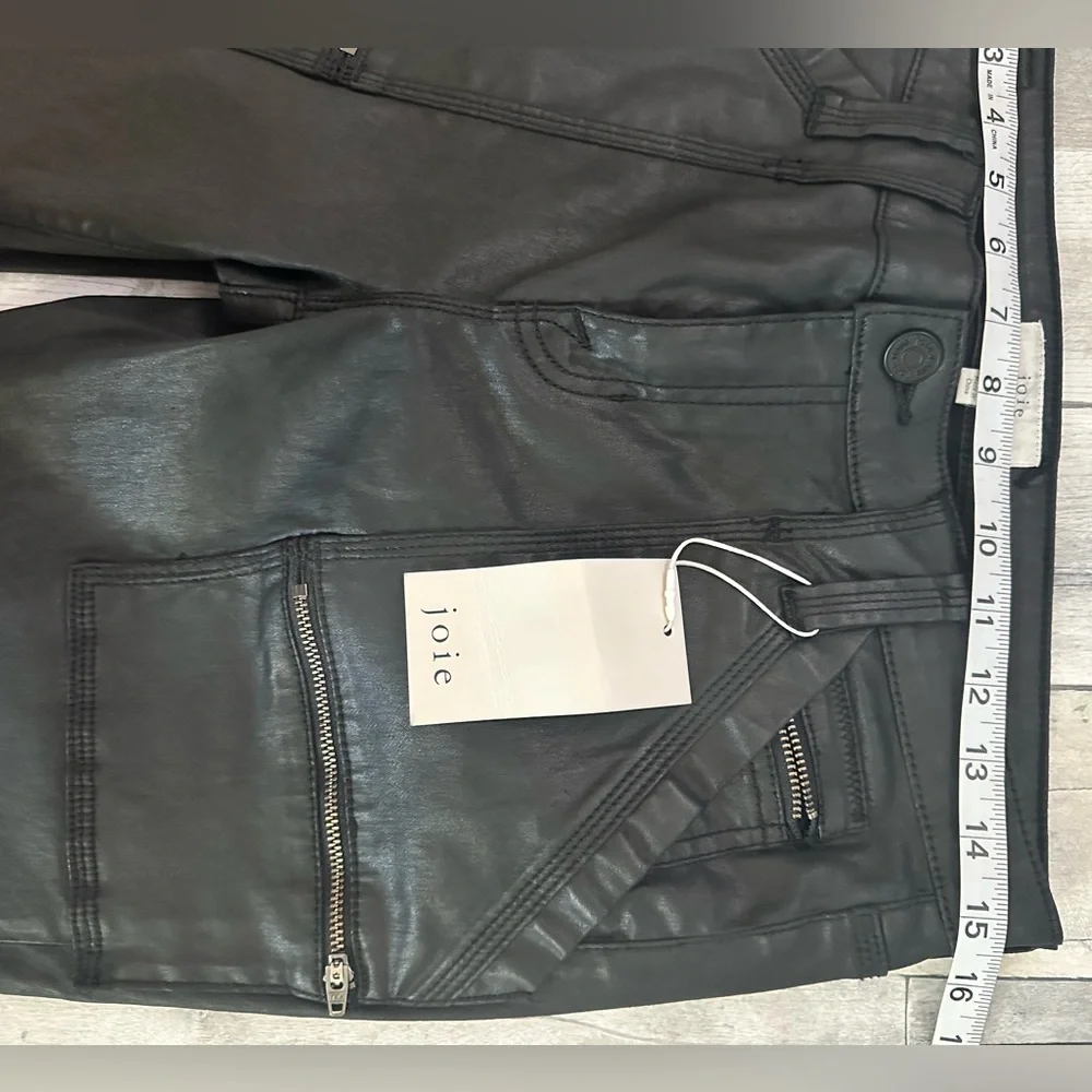 Anthropologie Joie | Sexy Coated Faux Leather Denim | High Rise ! Cargo … - Picture 7 of 10